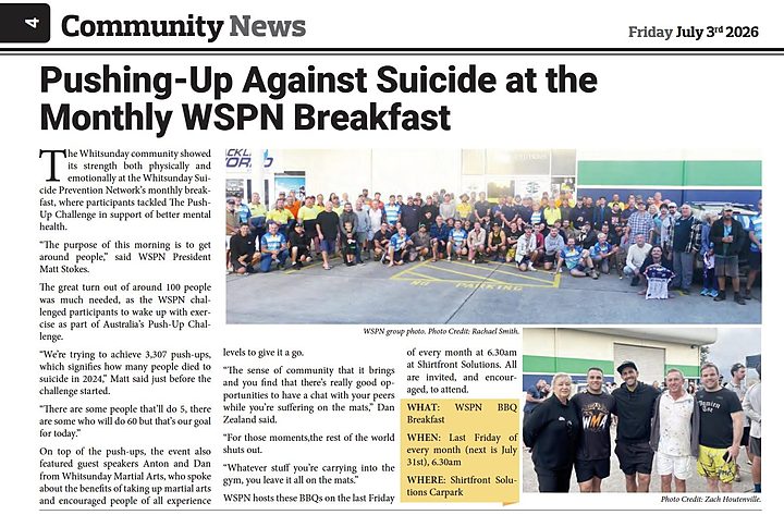 People at a Whitsunday Suicide Prevention Network event
